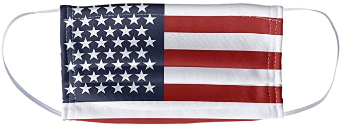 American Flag 1-Ply Reusable Face Mask Covering, Unisex