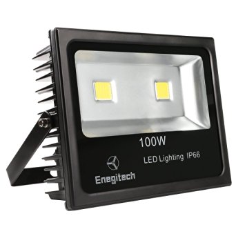 Enegitech 100W IP66 10150 Lumens LED Flood Light Wall Lamp, 6000K Daylight White