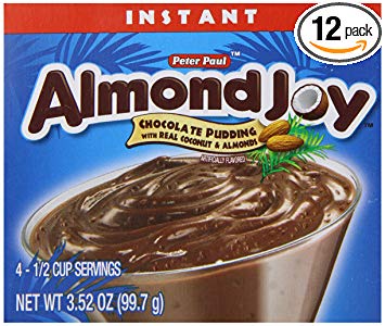 Almond Joy Instant Pudding Dessert Mix, Made with Real Coconut and Almonds (12 - 3.52 oz Boxes)