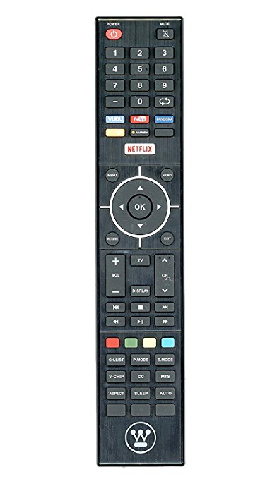 Westinghouse LCD TV Remote Control for Models WD65NC4190, WE55UC4200, WD55UT4490, WD50UT4490, WD42UT4490, WD55UB4530 (Part No: 845-058-03B00)
