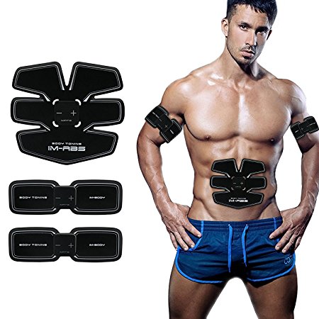 Abdominal Muscle Toner Abs Training Gear Body Fit Toning Belt Wireless Muscle Exercise For Abdomen IMATE Smart muscle Trainer Portable Home/Office Workout Equipment Support Men&Women