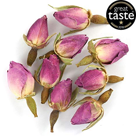 Pink Rose Buds Premium Loose Leaf Herbal Tea - Chiswick Tea Co - 50g Tin