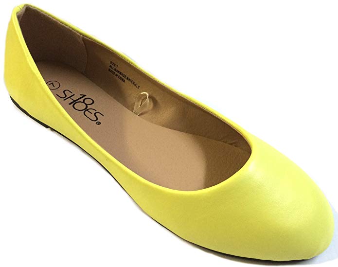 Shoes 18 Womens Classic Round Toe Ballerina Ballet Flat Shoes