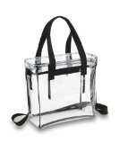 Deluxe Clear 12 x 12 x 6 NFL Stadium Approved Tote Bag with Adjustable Shoulder Strap and Handles