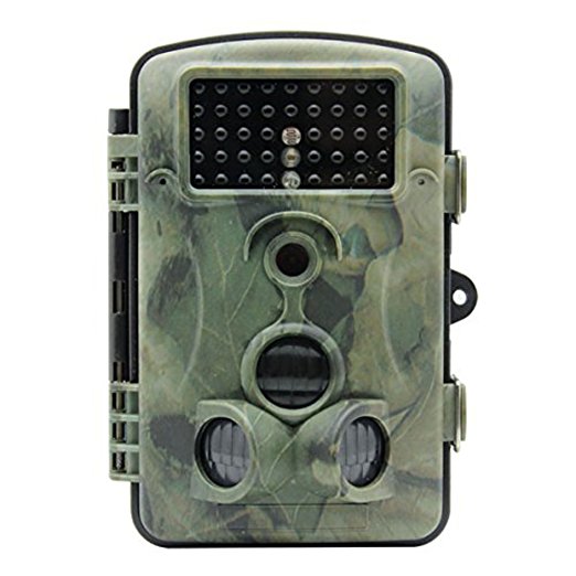 [Trail Cameras]12 Mp 1080P HD 120 Degree Wide Angle Ip54 Waterproof Hunting Trail Game Camera Camera with 42 Pcs IR Leds for Night Vision, Camo - Applied to the Wild Animal Study (Cameras)