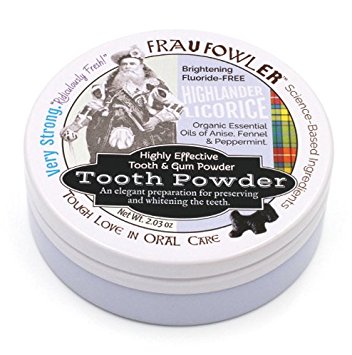Frau Fowler Highlander Licorice Tooth and Gum Powder, Botanically Clean, Teeth-Whitening, Remineralizing, Fluoride Free, Gluten Free, SLS Free used to Strengthen Enamel and Freshen Breath!
