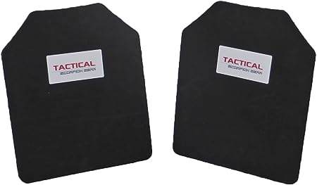 Tactical Scorpion Gear 10mm Paintball Airsoft Pair 10 x 12 Shooter's Cut Protective Vest Trauma Pad Plates