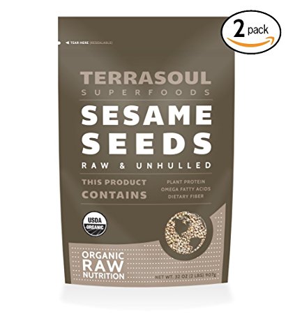 Raw Organic Sesame Seeds (Unhulled), 4 pounds