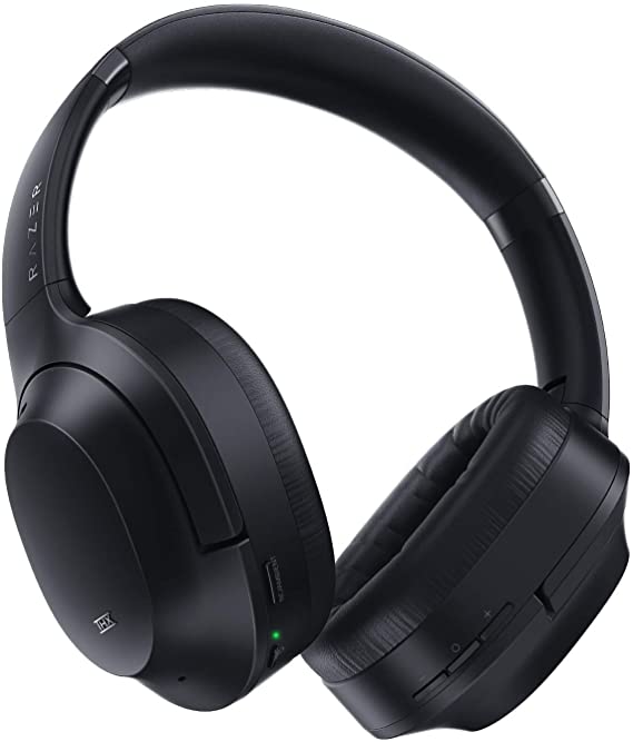 Razer Opus Active Noise Cancelling ANC Wireless Headphones: THX Audio Tuning - 25 Hr Battery - Bluetooth & 3.5mm Jack Compatible - Auto Play/Auto Pause - Carrying Case Included - Classic Black