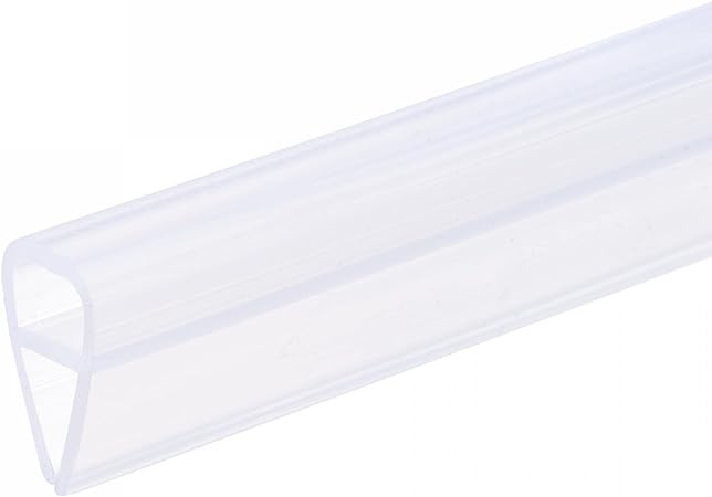 uxcell Frameless Glass Shower Door Sweep 177.17" Long for 1/4"(6mm) Glass U-Type Door Bottom Side Seal Strip