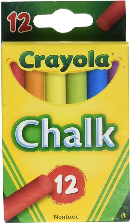 Crayola Chalk, Assorted Colors, 12 Sticks Per Box