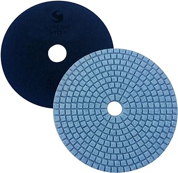 Stadea PPW118D Concrete Sanding Polishing Pads 4 Inch Grit 30 - Diamond Pads For Concrete Terrazzo Marble Floor Granite Stone Counter Wet Polishing - Pack of 2