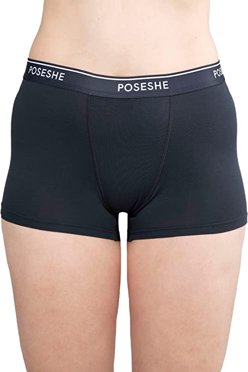 POSESHE Women's Boxer Briefs 3" Inseam, Boyshorts Panties Underwear S-5XL