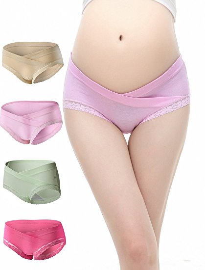 Uniwit® 4 PCS Cotton Maternity Pregnant Mother Panties Lingerie Briefs Underpants
