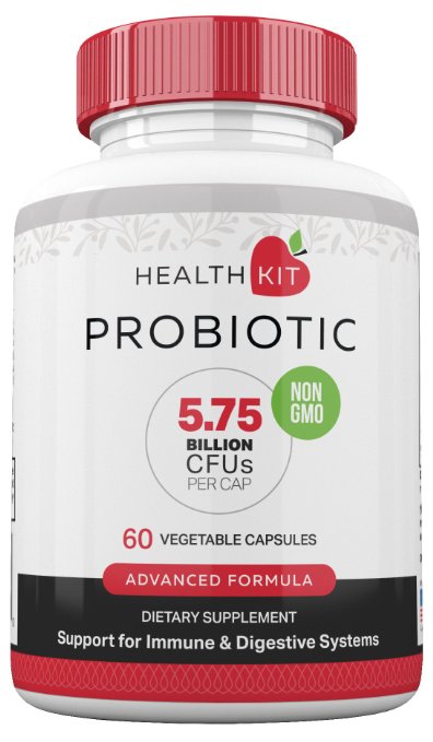 Advanced Probiotics for Men, Women, Children. 5.75 billion CFUs per cap in 7 strains. Supports Immune System Strength, Energy and Metabolism, Digestive Health, Stomach Sensitivities, NON GMO