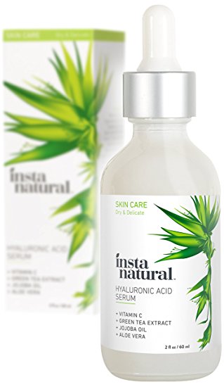 Hyaluronic Acid Serum -2 FL OZ- BEST VEGAN Hyaluronic Acid + Vitamin C Serum + Vitamin E + Green Tea - This Anti-Aging Serum for Face Will Reduce Fine Lines, Wrinkles & Discoloration So You Can Obtain Youthful, Radiant, Plump, and Vibrant Skin That You Have Always Desired -TWICE the SIZE- 100% Satisfaction Guaranteed