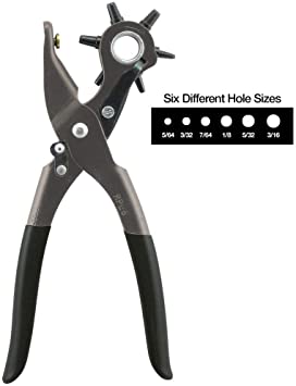 General Tools 72 Leather Hole Punch Tool, 5/64 Inch to 3/16 Inch