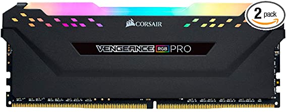 Corsair Vengeance RGB Pro 32GB (2x16GB) DDR4 2933 (PC4-23400) C16 Desktop Memory - Black PC Memory CMW32GX4M2Z2933C16