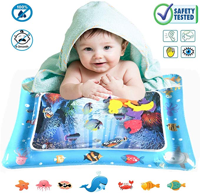 ONG NAMO Inflatable Tummy Time Baby Water Play Mat Infants & Toddlers , The Perfect Fun time Play Activity Center Your Baby's Stimulation Growth for Your Baby