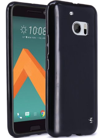 HTC 10 Case, LK Ultra [Slim Thin] TPU Rubber Soft Skin Silicone Protective Case Cover for HTC 10 (Black)
