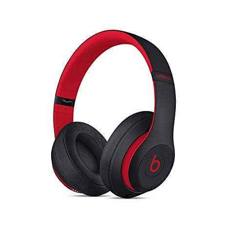 Beats Studio3 Wireless Headphones - Decade Collection, Defiant Black-Red (Renewed)