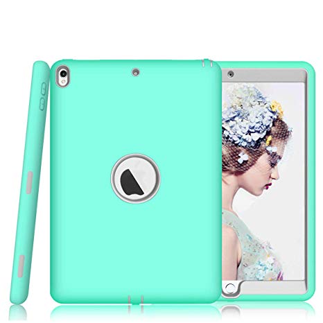 Sevrok iPad Air 3 Case - Heavy Duty Shockproof Defender Hard PC Silicone Hybrid Protective Armor Cover for Apple iPad 3rd Generation 10.5 inch, Teal
