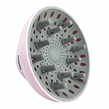 Universal Hair Diffuser Hairizone New Patent Design Adaptable for Various Blow Dryers with D=1.7"-2.6" for Curly or Wavy Hair Styling, HairIQ  Attachment, ECO-Friendly (Pink)