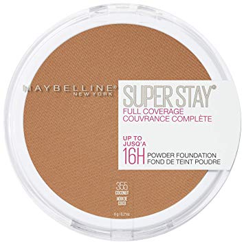 Maybelline New York Super Stay Full Coverage Powder Foundation Makeup Matte Finish, Coconut, 0.18 Ounce