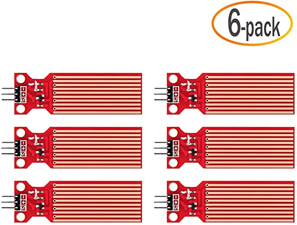 6 Pack Water Level Sensor, Droplet Depth Detection Sensor for Arduino