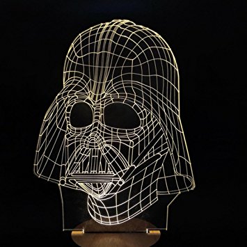 Luffystore 3D Visualization Amazing Glow LED Lamp Night Light (Darth Vader Star Wars)