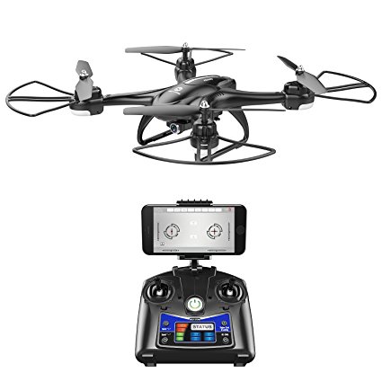 Holy Stone HS200D FPV RC Drone with Camera Live Video 720P HD 120° FOV RTF WiFi Quadcopter for Beginners and Kids RC Helicopter with Altitude Hold Headless Mode 3D Flips Modular Battery Color Black