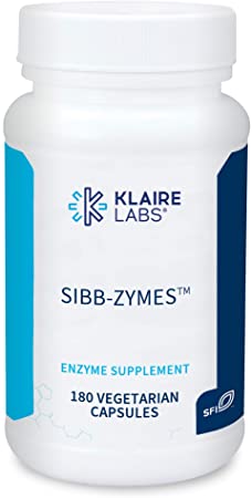 Klaire Labs Sibb-Zymes Brush Border Digestive Enzymes for Digestion - Peptidase/Protease Enzymes Complex - Supports Optimal Carb & Protein Digestion - Non-GMO and Gluten Free (180 Capsules)