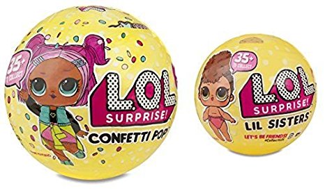 L.O.L. Surprise! Confetti Pop-Series 3-Wave 1 Unwrapping Toy Bundle with L.O.L. Surprise! Lil Sister Series 3 Unwrapping Toy