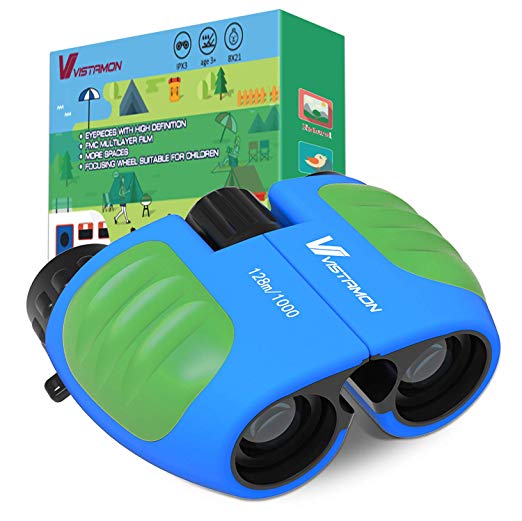 Kids Binoculars 8x21- Shock Proof Compact Binoculars Toy for Boys and Girls with High-Resolution Real Optics - Bird Watching, Travel, Safari, Adventure, Outdoor Fun