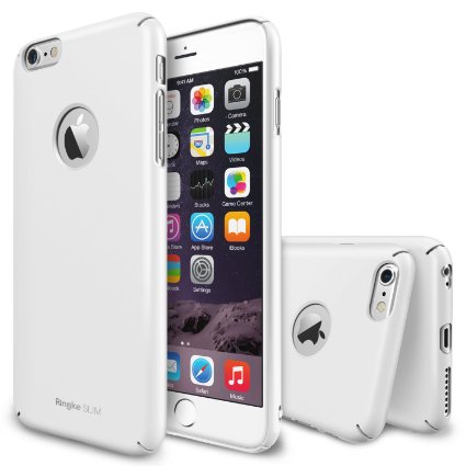 iPhone 6 Plus 5.5" Case - Ringke SLIM ***Top and Bottom Coverage*** [Logo Cutout WHITE][FREE HD Film] Advanced Dual Coating Technology All Around Protection Hard Case for Apple iPhone 6 Plus 5.5 Inch - ECO Package