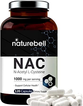 NatureBell NAC (N-Acetyl L-Cysteine), 1000mg Per Serving, 120 Capsules, No GMOs