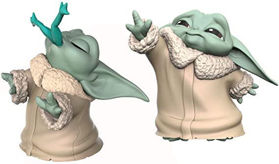 Star Wars The Bounty Collection The Child Collectible Toys 2.2-Inch The Mandalorian “Baby Yoda” Froggy Snack, Force Moment Figure 2-Pack