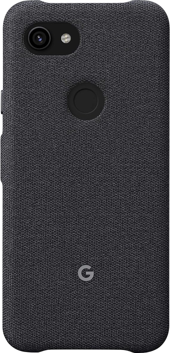 Google Pixel Case for Pixel 3a - Protective Phone Cover with Tailored Fabric and Active Edge Compatible - Official Google Pixel Cover - Carbon