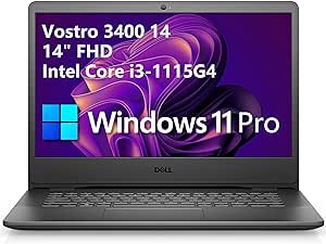 Dell Vostro 3400 14 Business Laptop Computer, 14" FHD, Intel Core i3-1115G4 (Beat i5-10210U), 16GB DDR4 RAM, 1TB PCIe SSD, Intel UHD Graphics, WiFi, Bluetooth, Windows 11 Pro, Ti-Change