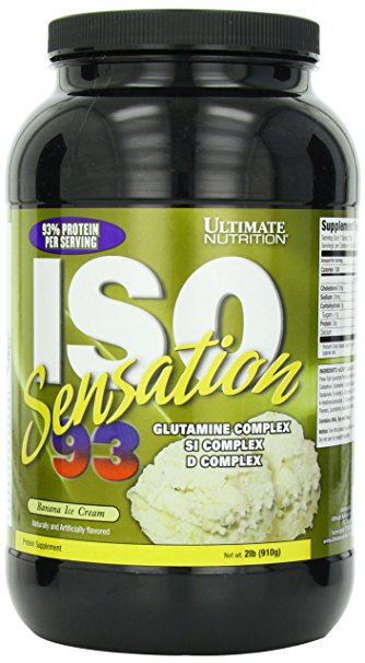 Ultimate Nutrition Iso Sensation 93 Mineral Supplement, Banana Ice Cream, 2 Pound