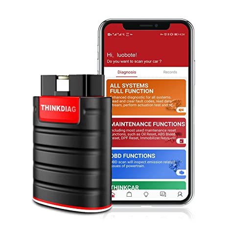 Thinkdiag OBD2 Scanner Bluetooth, All System Bidirectional scan Tool OE Level Diagnostic Tools with ECU Coding,15  Service Functions All Software 1 Year Free fits for iPhone & Android