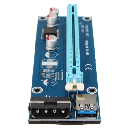 Board Module, ELEGIANT USB 3.0 PCI-E Express 1x to 16x Extender Riser Board Card Adapter with SATA Cable for Personal Computer Laptop