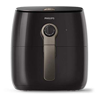 Philips HD9721/11 Premium Fryer with Rapid Air Technology for Healthy Cooking-HD9721/11 Airfryer, Plastic, 1500 W, Black/Brown