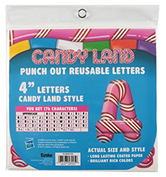 Eureka Candy Land Pepper Stripes Deco Letters (845155)