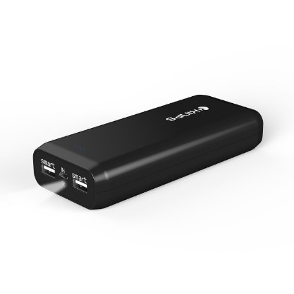 Power BankKinps Ultra-High Capacity 26800mAh Dual USB Ports 48A Compact Portable Charger External Battery with Smart Technology Compatible with Apple and Android Devices and More 26800mAh-Black