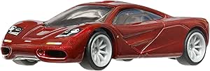 Hot Wheels Premium Car Culture Circuit Legends Toy Vehicle, 1:64 Scale Die-Cast McLaren F1 for Collectors, Real Riders Tires, Metal/Metal