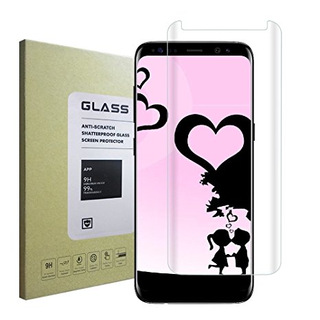 Samsung Galaxy S8 Plus Clear Screen Protector [Easy to Install][HD - Clear][Case Friendly][Anti-Fingerprint]Tempered Glass Screen Protector for Samsung Galaxy S8 Plus[1PACK]