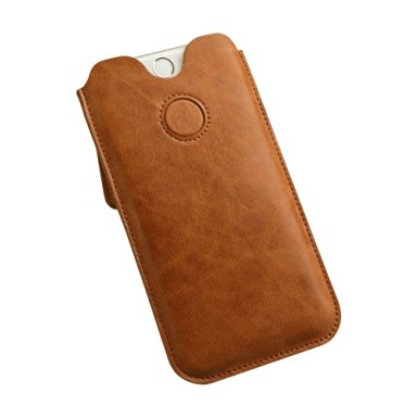 iPhone 6S Plus Sleeve Case Cover, JS iPhone 6/6s Plus Genuine Leather Protective iPhone 6s Plus Sleeve Case Carrying Bag Pouch Cover with Magnetic Closure for the Apple iPhone 6 Plus/6s Plus Vintage Cowhide in Brown (JS-I6L-11A20)