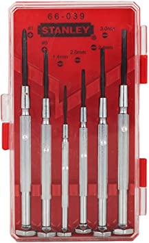 STANLEY Screwdriver Set, Jewellers Precision, 6-Piece (66-039)