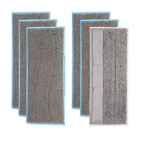 RONGJU Replacement Mopping Pads for iRobot Braava Jet m Series m6 (6110) Robot Mop, 5-Pack Washable Wet Mop Pads, 1-Pack Reusable Dry Sweeping Pad